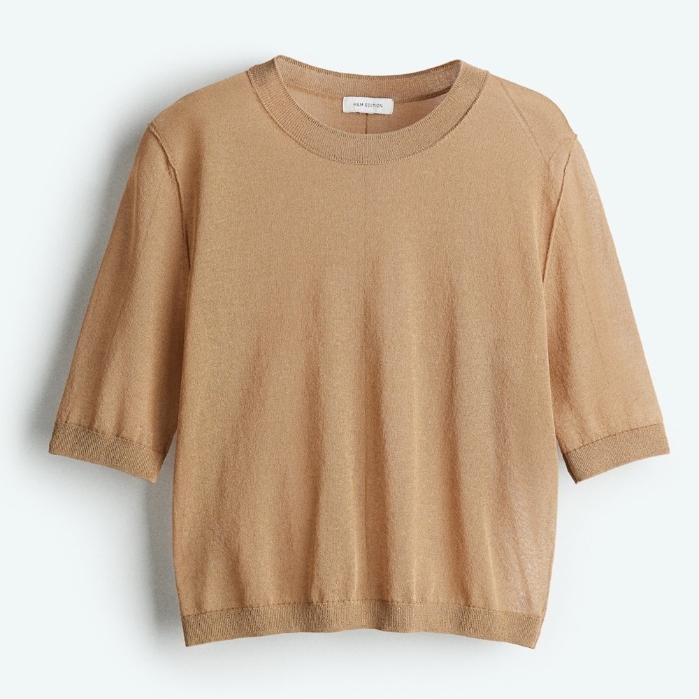 NWT H&M EDITION SHEER-KNIT TOP